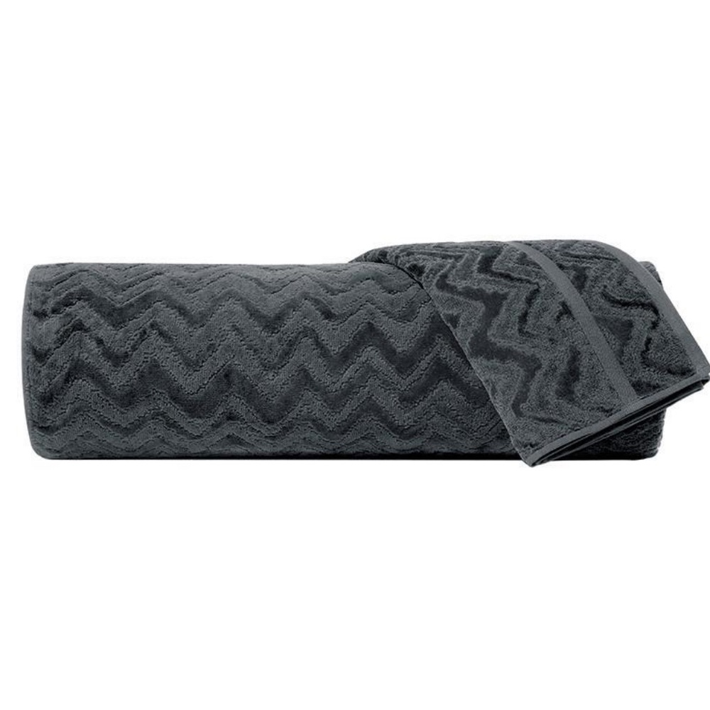 Missoni Home Rex 86 Bath & Hand Towel Set Grey NEW